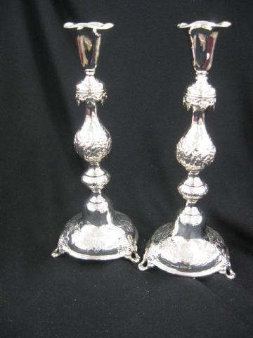 1886 Russian Silver Candlesticks 14c569