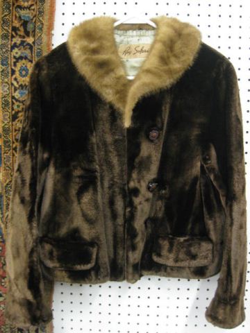 Beaver Fur Coat with Mink Collar Roy