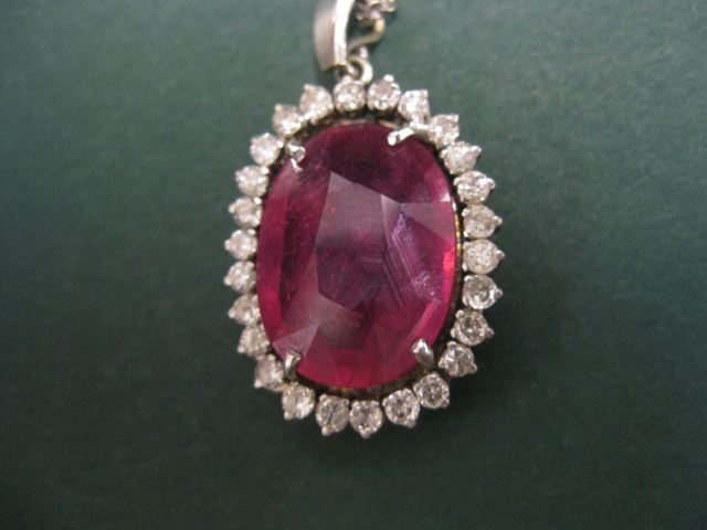 Ruby & Diamond Pendant 12 carat