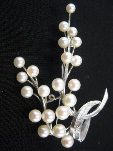 Pearl Silver Brooch 22 Akoya 14c592