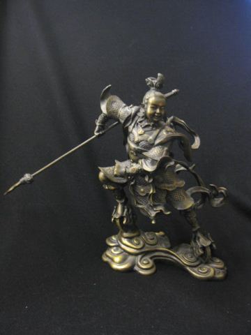 Oriental Bronze of Warrior on Cloud 14c59a