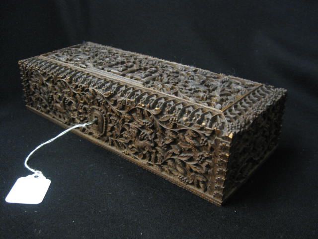 Anglo Indian Carved Dresser Box 14c59e