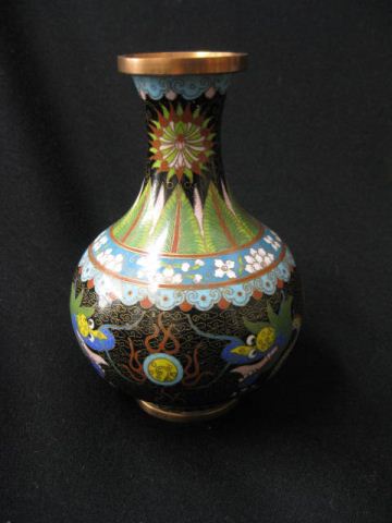Chinese Cloisonne Vase dragon decor 14c5a1