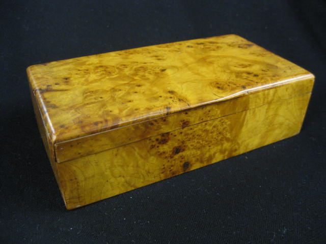 Burl Wood Dresser Box 3 1/2'' x