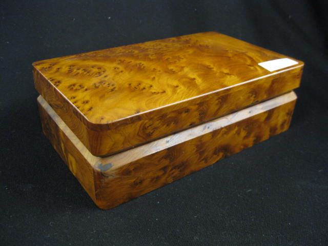 Burl Wood Dresser Box 5'' x 7 3/4''