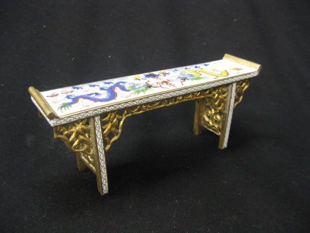 Chinese Cloisonne Miniature Altar 14c5f5