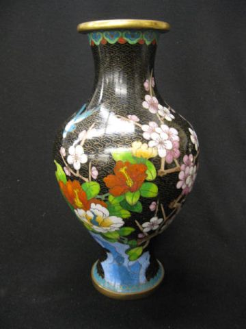 Chinese Cloisonne Vase bird floral 14c5f7