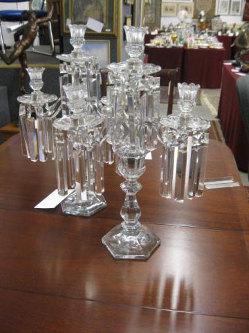 Pair of Crystal Candelabra triple