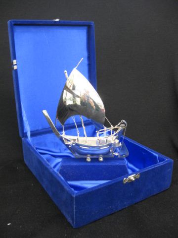 Sterling Silver Sailing Ship Model 6