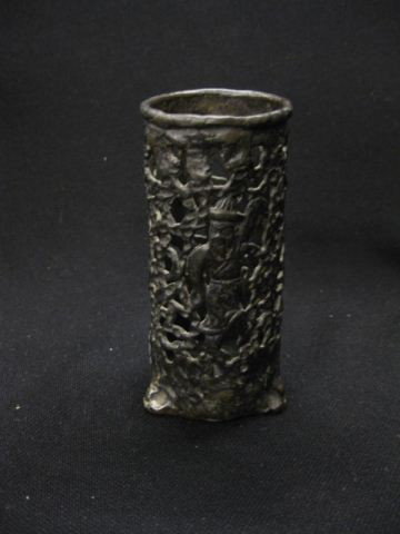 Bronze Cylindrical Pipe Holder depictsEuropean
