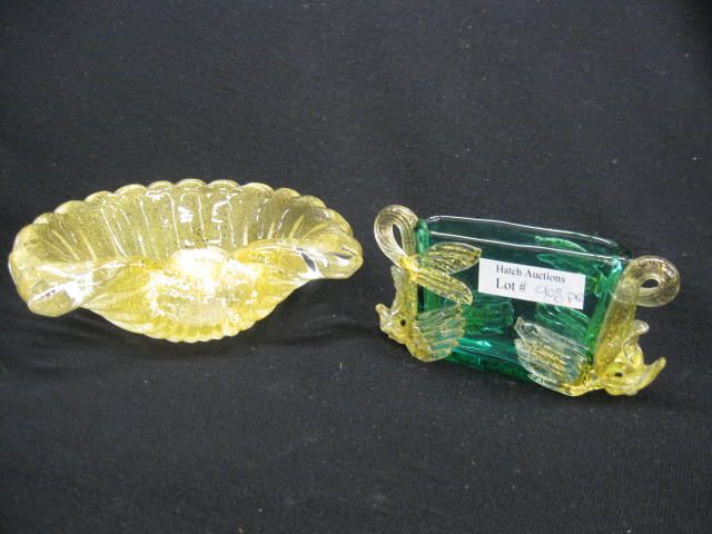 2 pcs Italian Art Glass Murano 14c675