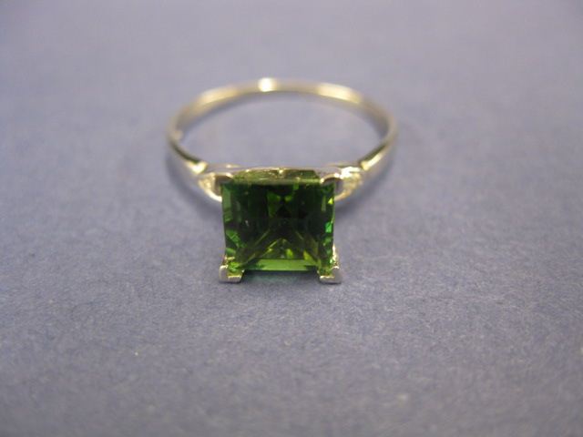 Platinum Chrome Tourmaline Ring 14c67a