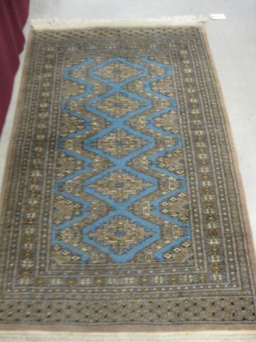 Belouchi Handmade Rug blue geometric