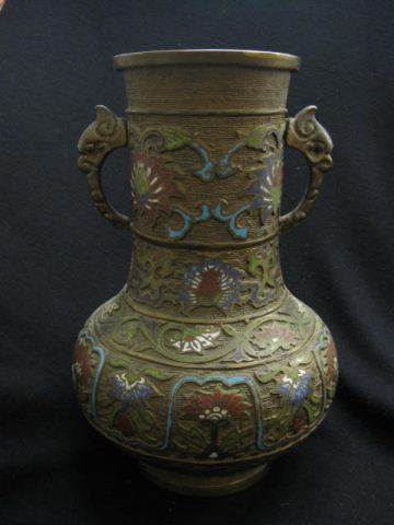 Japanese Champleve Bronze Vase 14c688