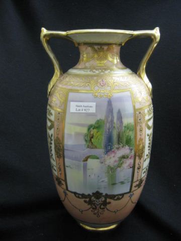 Nippon Handpainted Porcelain Vase 14c689