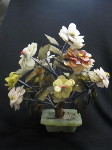 Chinese Jade Tree with hardstones