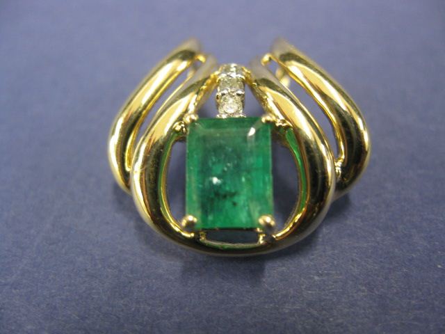 Emerald Diamond Pendant 1 carat 14c68f