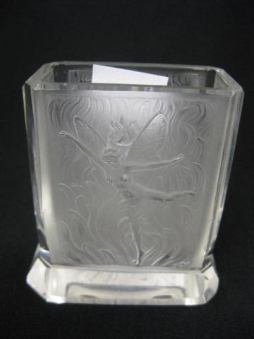 Lalique Style Crystal Card Holder