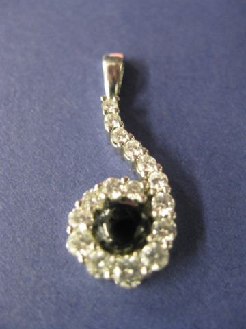 Platinum Diamond Sapphire Pendant 14c6bb