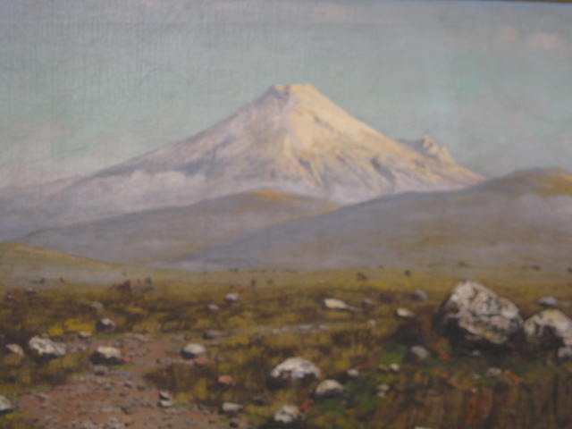 Oil Painting Southwest Landscape withsnow
