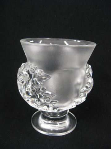 Lalique Crystal Vase frosted &