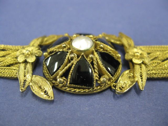 Victorian Bracelet pearl black 14c6fc