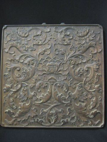Chinese Carved Huali Wood Plaque