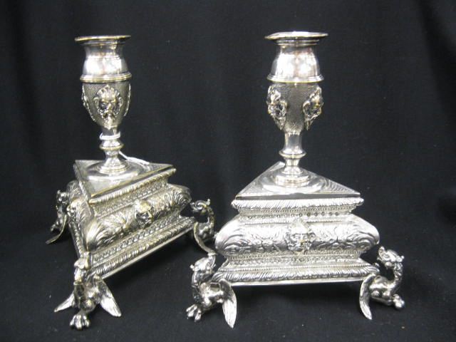 Pair of Silverplate Candlesticks 14c740