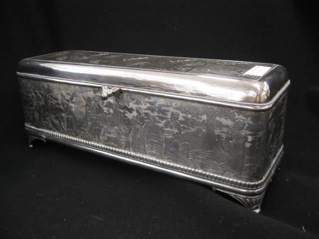 Victorian Silverplate Dresser Box 14c741