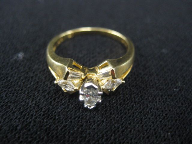 Diamond Ring marquise cut center