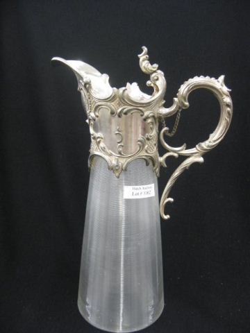 Victorian Silverplate Glass Tankard 14c742