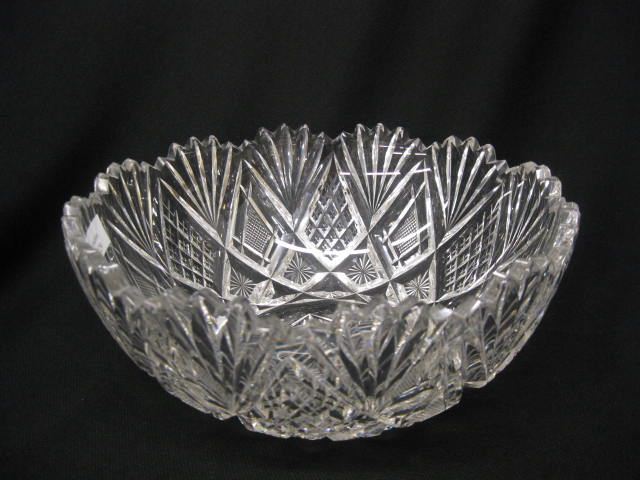 Cut Glass Bowl diamond fan decoration 14c760
