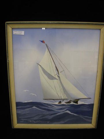 Leon Haffner Watercolor sailing