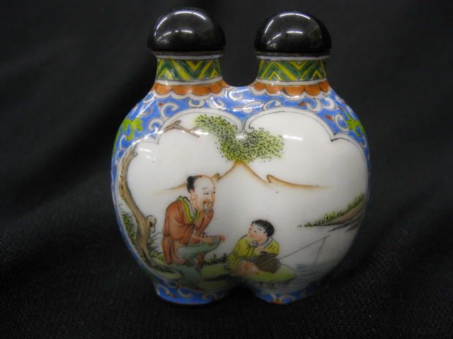 Chinese Peking Enamel Double Snuff 14c781