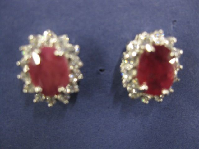 Ruby White Sapphire Earrings 14c7ae