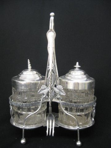 Victorian Silverplate Double Pickle 14c7b7