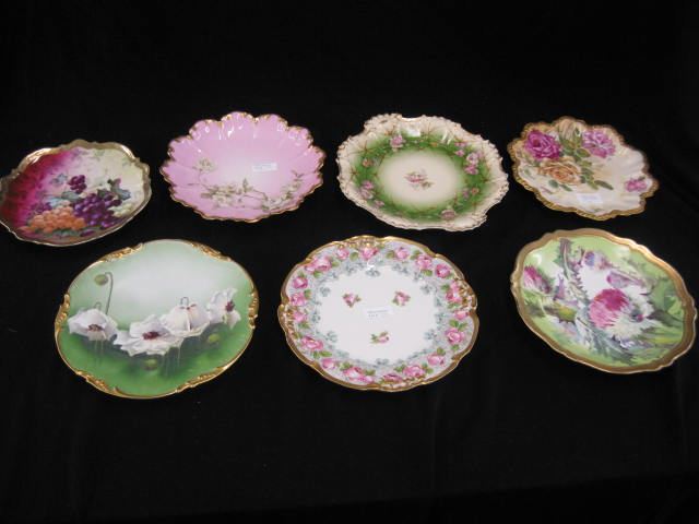 7 Antique Porcelain Plates & Trays includes