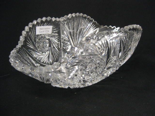 Cut Glass Fruit Bowl oval brilliant