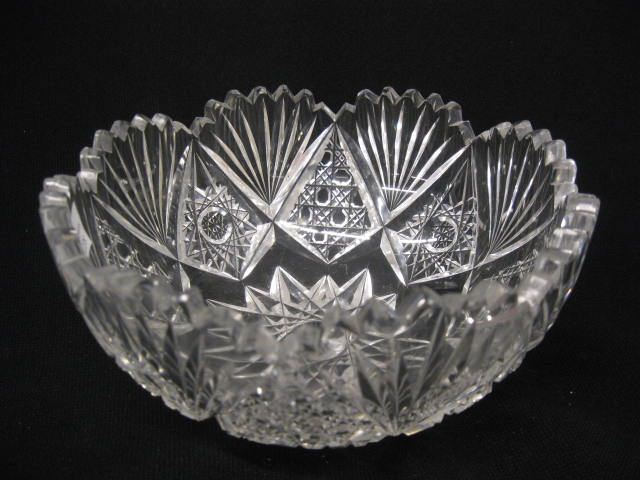 Cut Glass Bowl star center with starburst