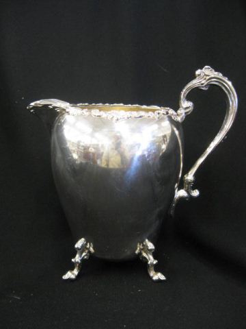 Silverplate Water Pitcher footed 14c7c6