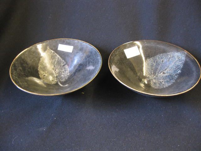 Pair of Jizhou kiln black bowls