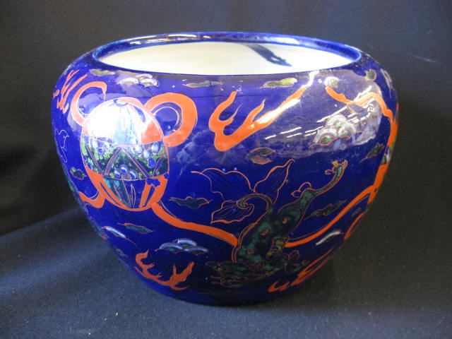 Chinese Pottery Jardinere dragons onrich