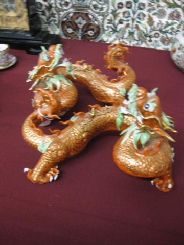 Pair of Porcelain Figurines of Dragons