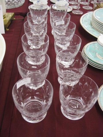 12 Cut Crystal Old Fashions 3 1/2''