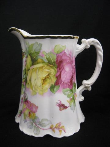 Bavarian Porcelain Pitcher floral 14c801