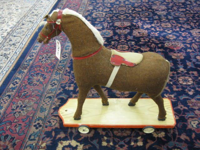 Childs Pull Toy of a Horse 27 tall