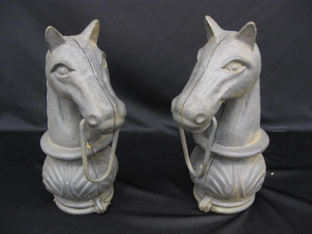 Pair of Figural Cast Iron Hitching