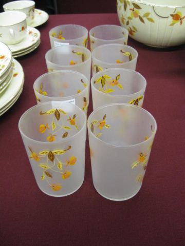 8 Jewel T Tumblers 3 3/4 excellent.