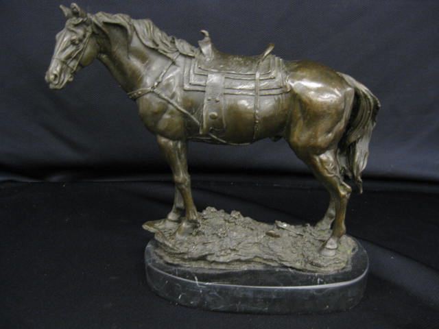 Bronze Statue of a Horse with saddle 14c8b1