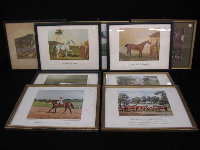 9 Equestrian Related Framed Prints.